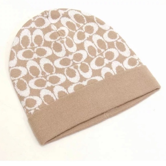 Coach signature metallic CC beanie hat OS - Picture 7 of 7